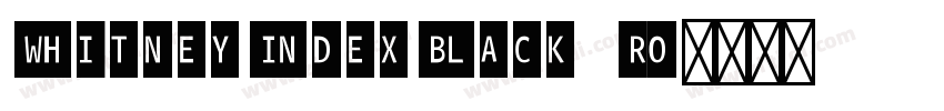 WhitneyIndexBlack Ro字体转换